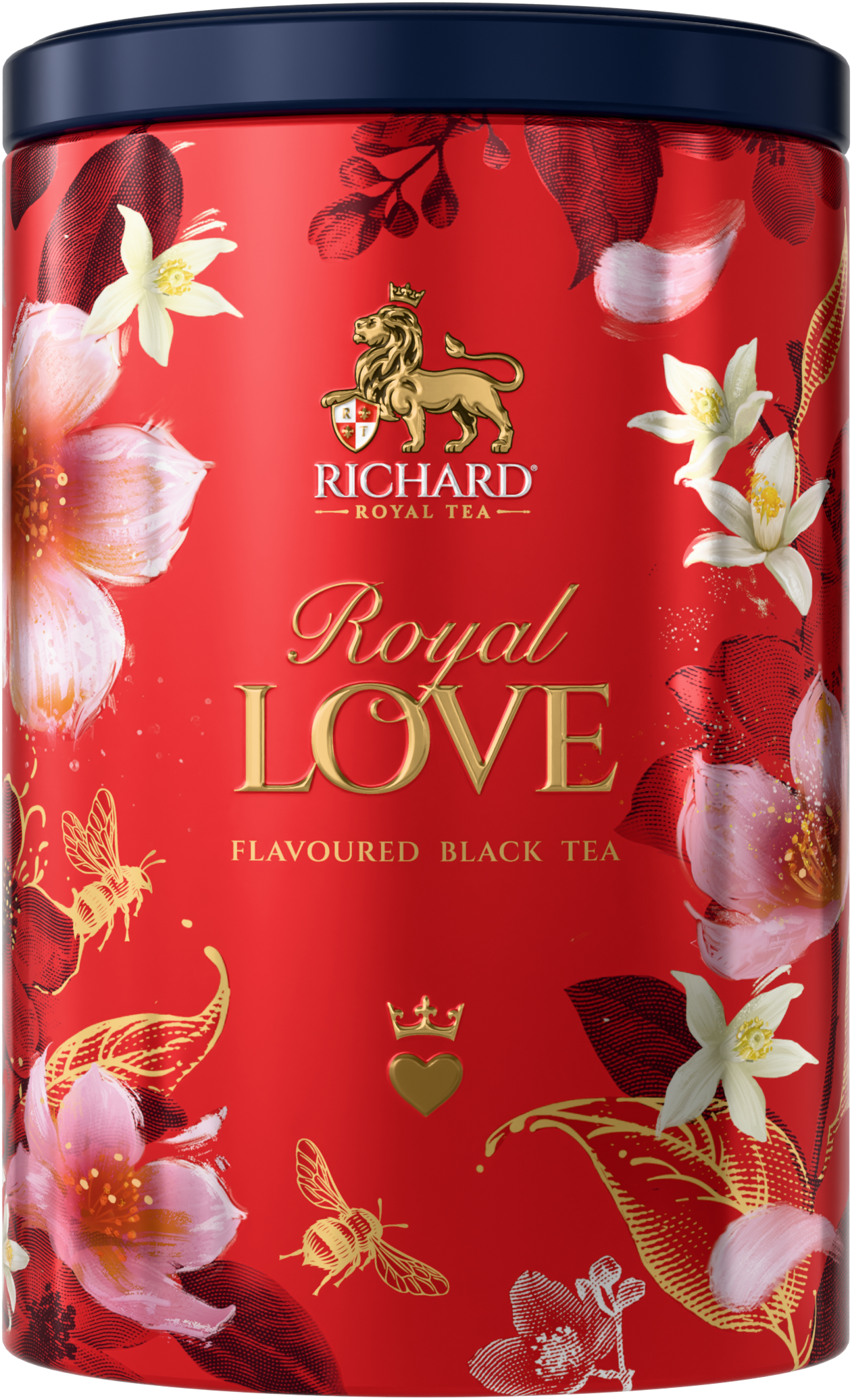 Richard Royal Szerelem ízesített szálas fekete tea, 80g RED fémdobozban Richard Royal Tea