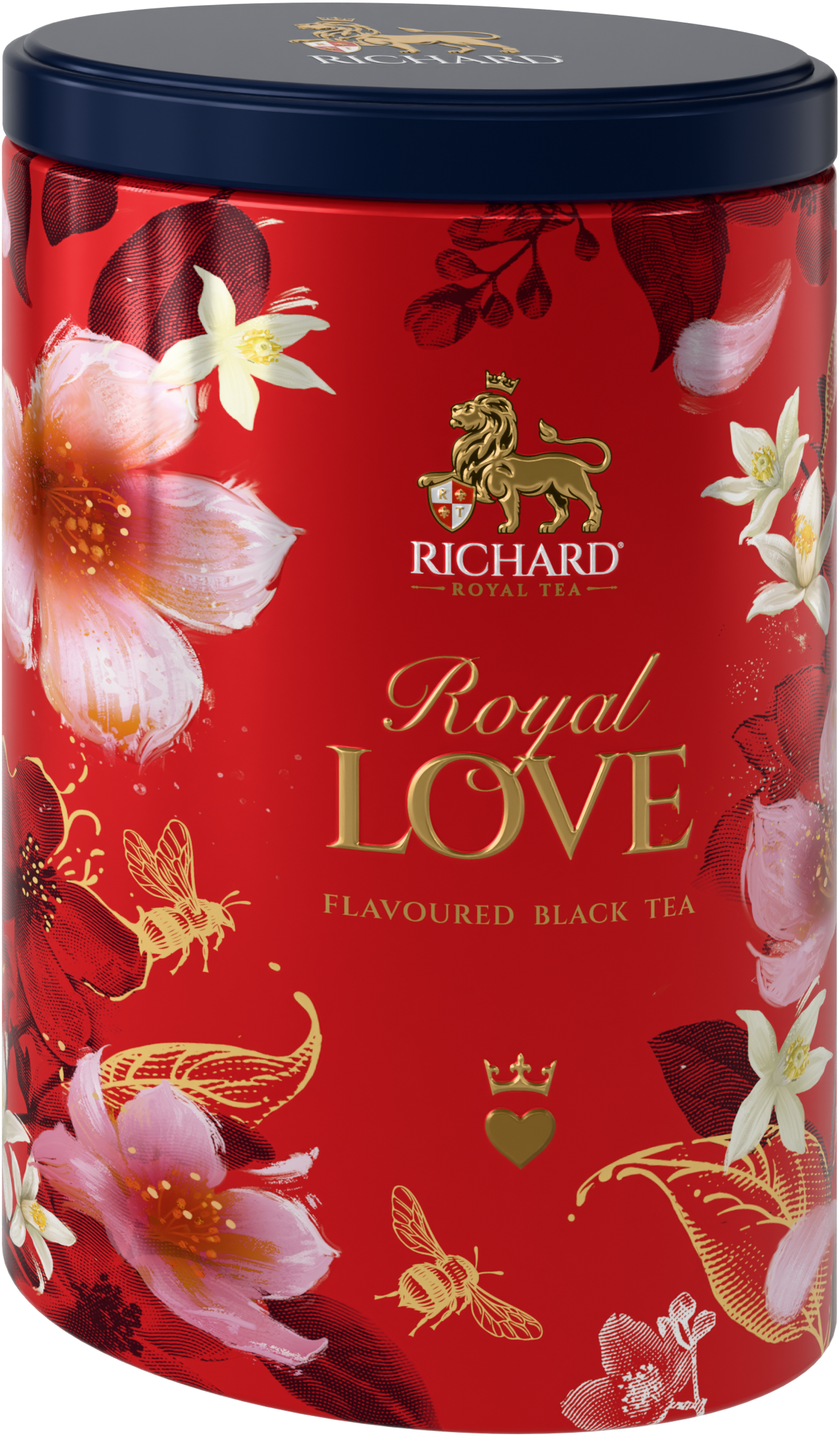 Richard Royal Szerelem ízesített szálas fekete tea, 80g RED fémdobozban Richard Royal Tea