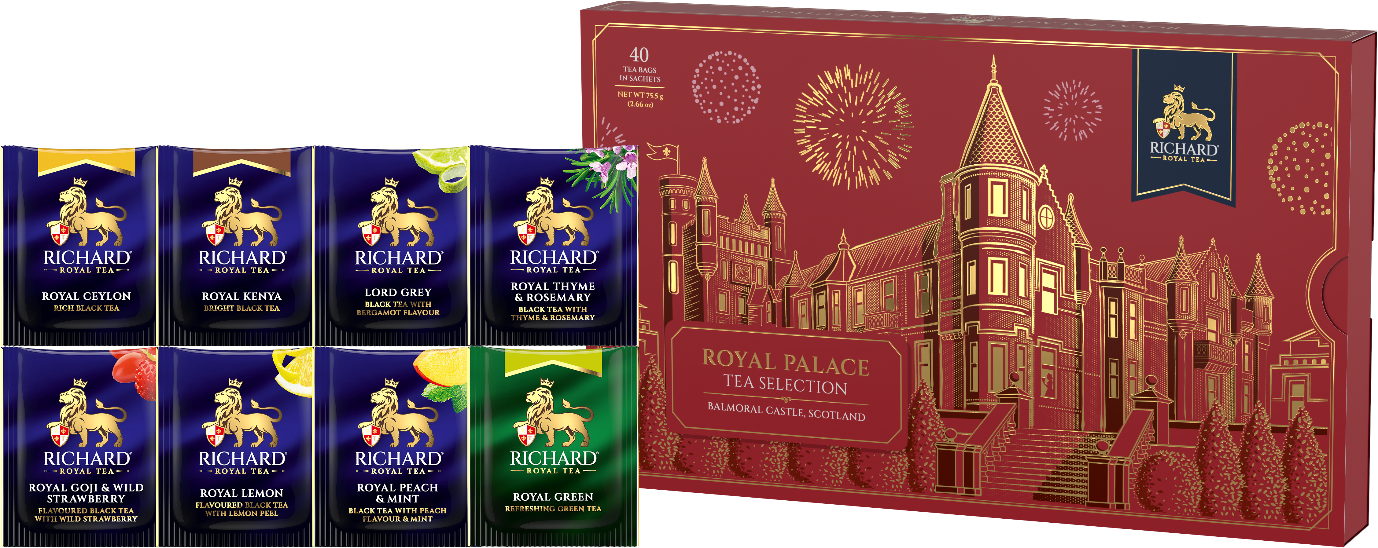 Richard Royal Palota filteres tea-válogatás, 75,5gr RED - Balmoral Richard Tea