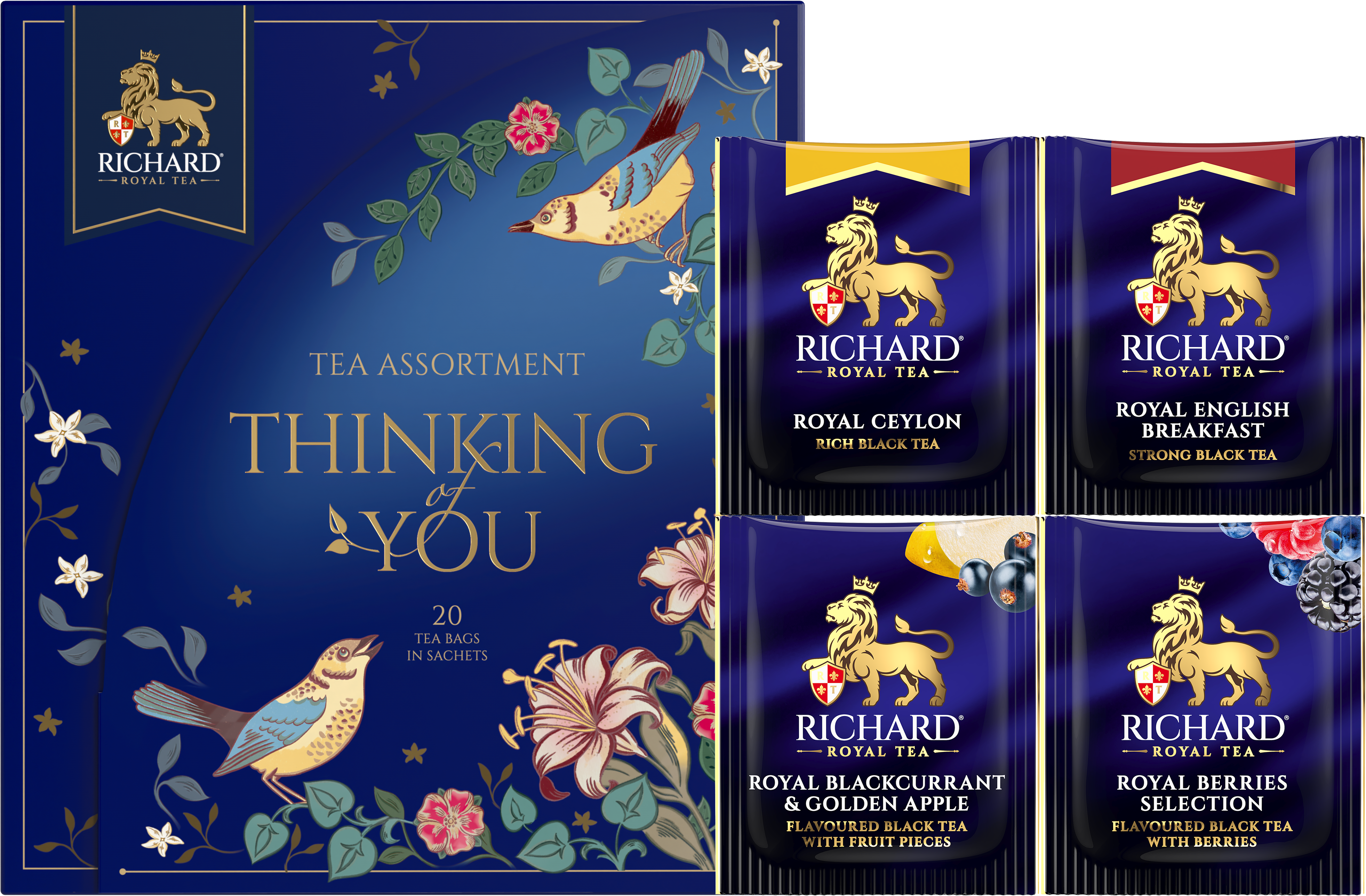 Richard "Rád Gondolok" filteres fekete teaválogatás, 37g Richard Royal Tea