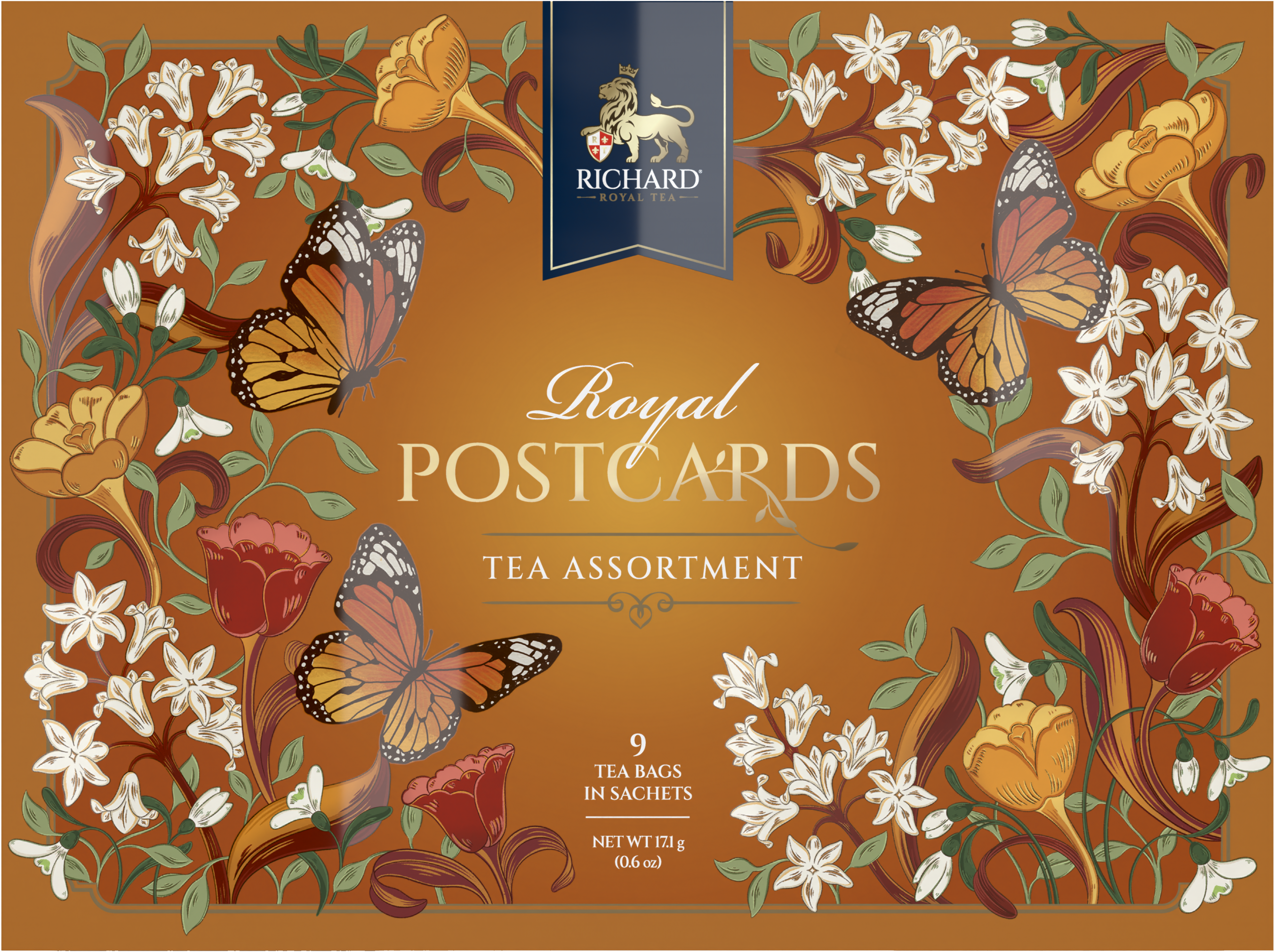 Richard Royal Képeslap  filteres fekete teaválogatás 2024, 17,1g BRONZ Richard Royal Tea