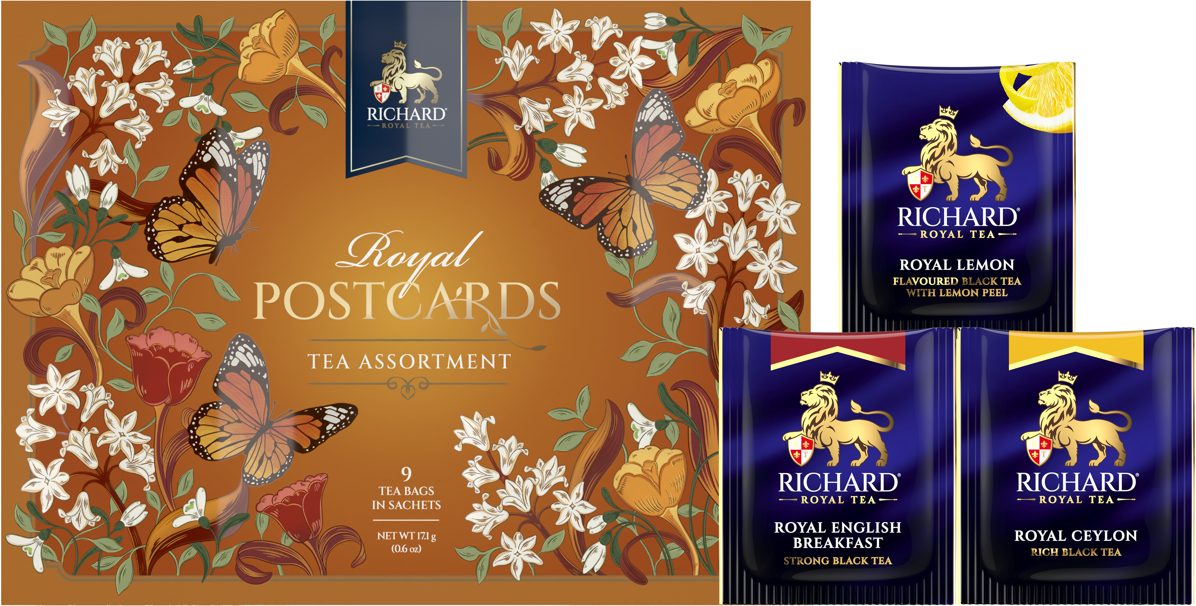 Richard Royal Képeslap  filteres fekete teaválogatás 2024, 17,1g BRONZ Richard Royal Tea