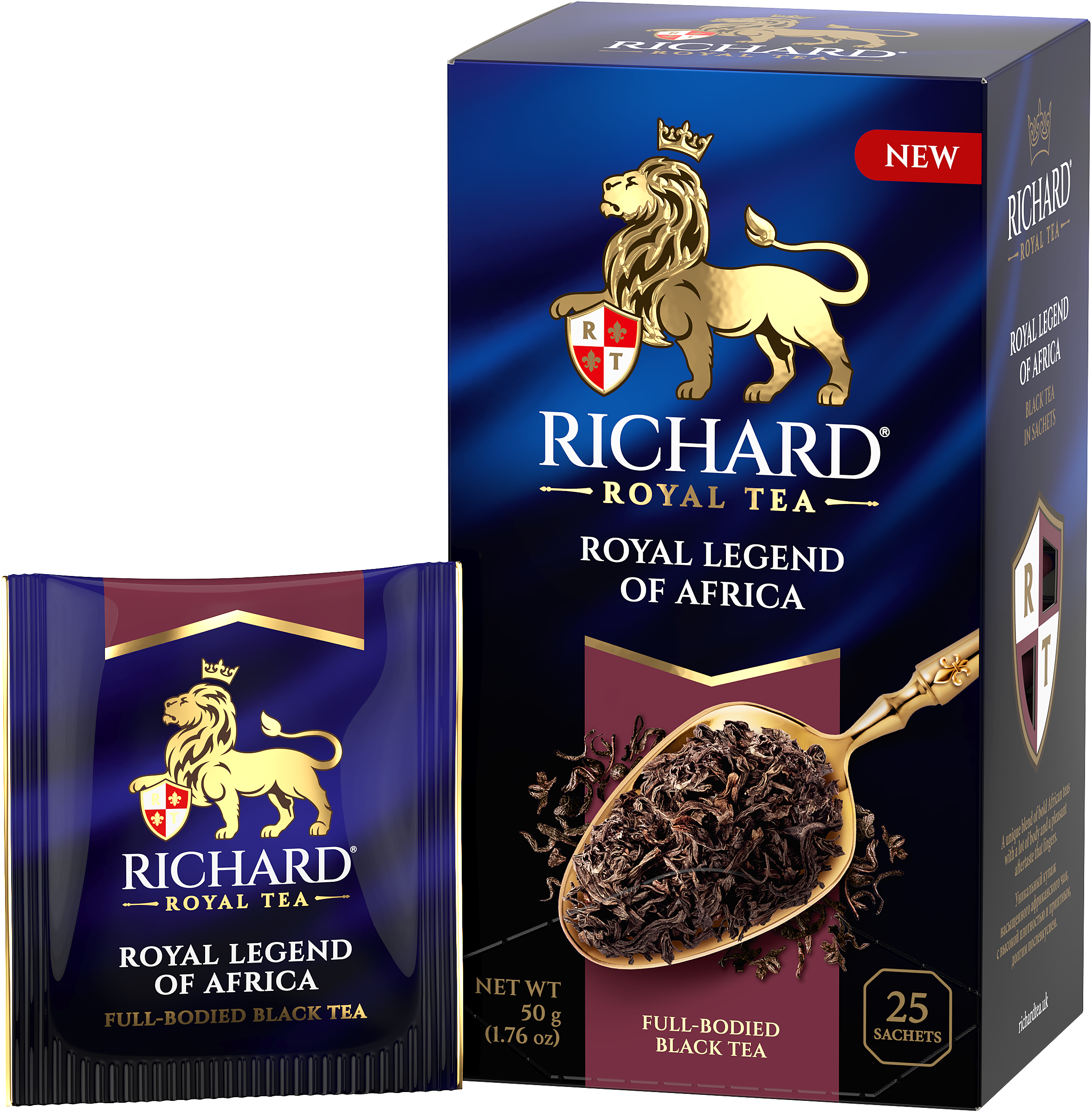 Richard Royal Africa Legendája filteres fekete tea, 25 filter Richard Royal Tea