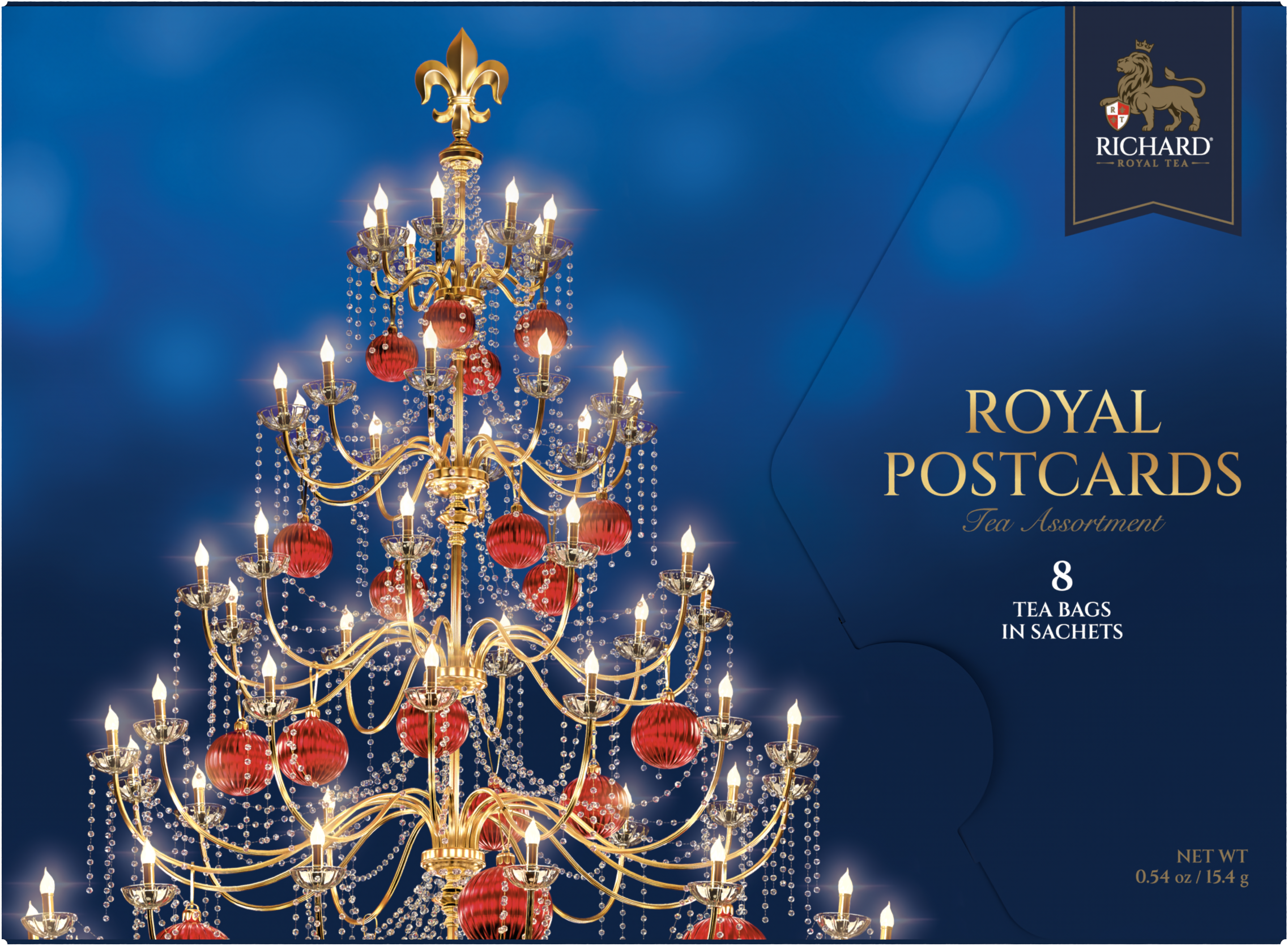 Richard Royal Postcard, Christmas, boríték teaválogatás, 15,4g Richard Royal Tea