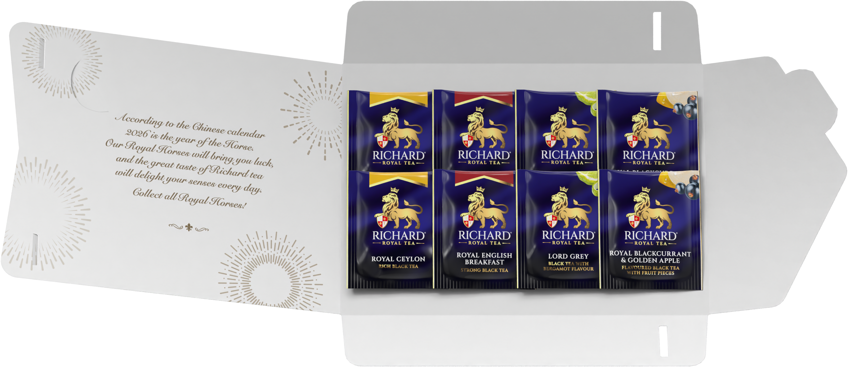 Richard Year of the Royal Horse, King, boríték teaválogatás, 15,4g Richard Royal Tea
