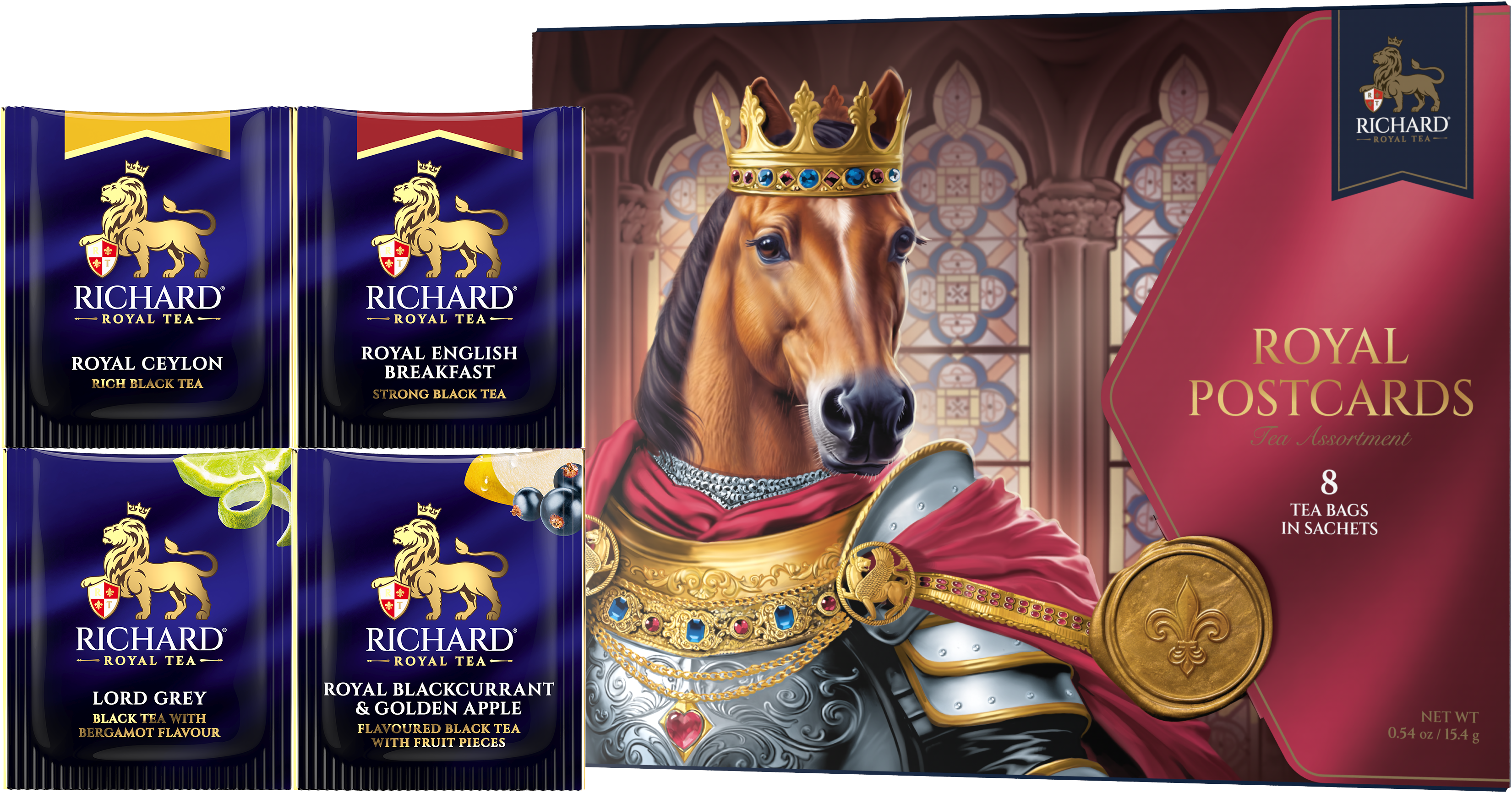Richard Year of the Royal Horse, King, boríték teaválogatás, 15,4g Richard Royal Tea