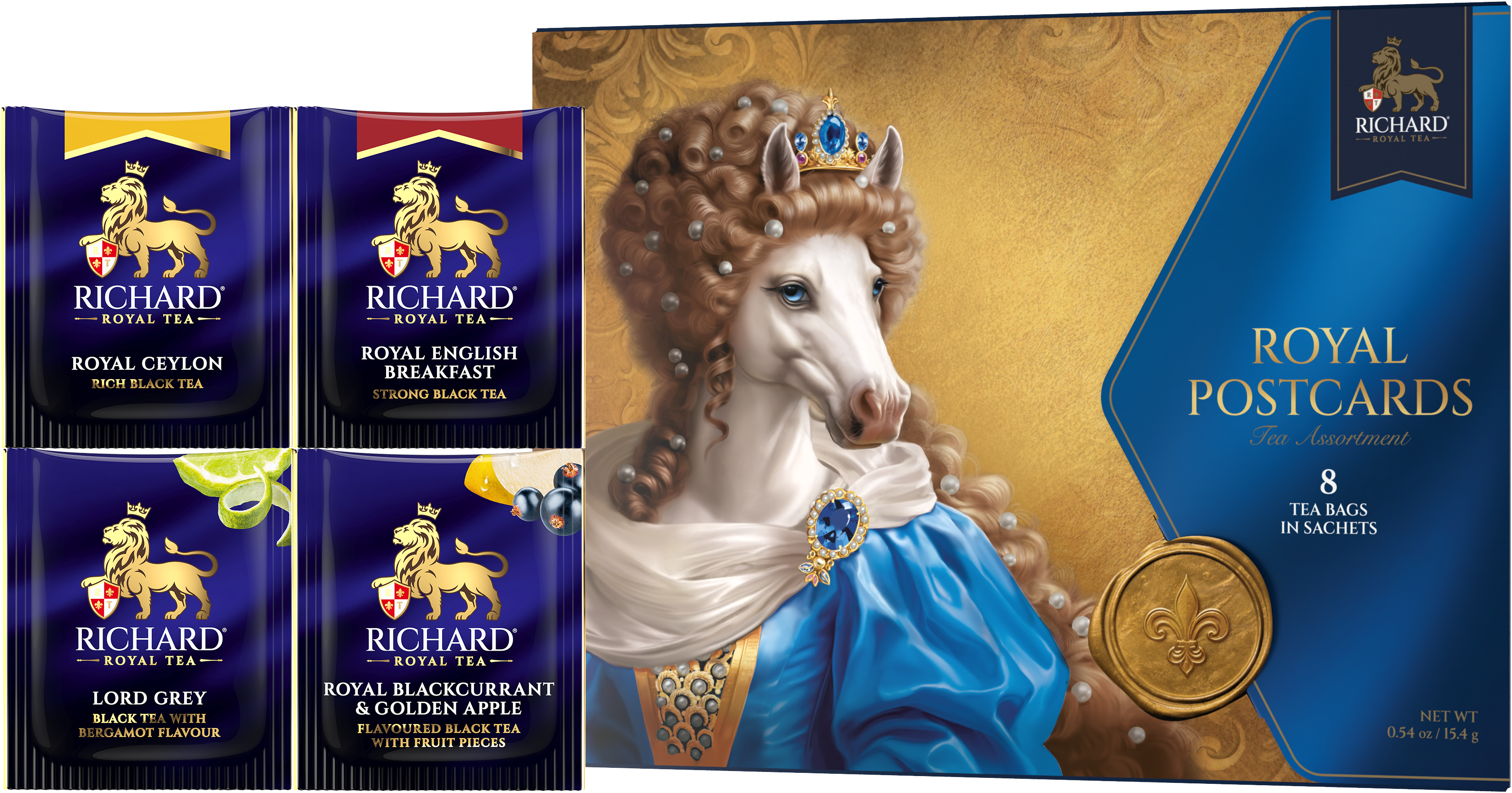 Richard Year of the Royal Horse, Queen, boríték teaválogatás, 15,4g Richard Royal Tea