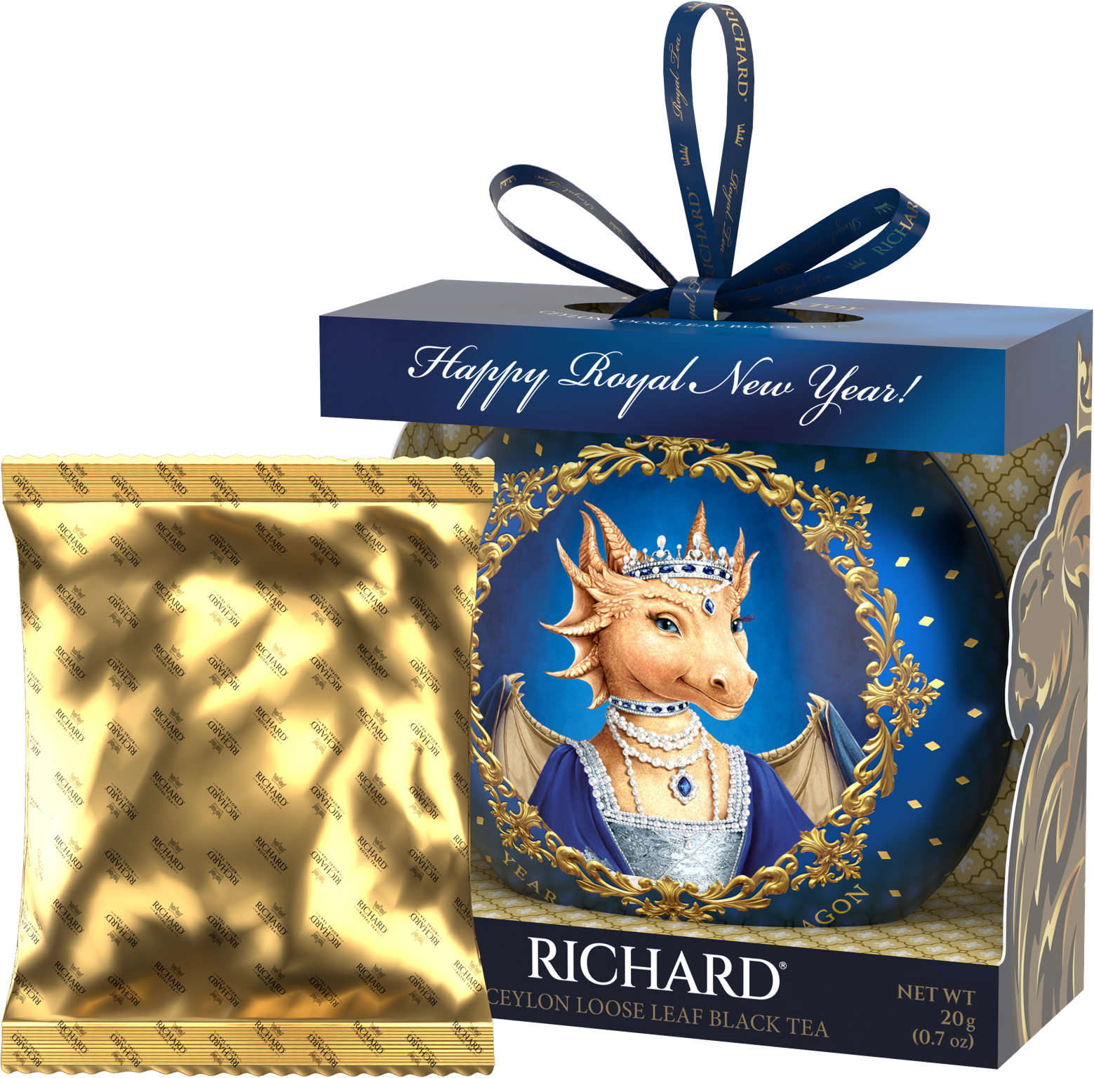 Richard Royal A Sárkány Éve, Sárkány Királynő, szálas fekete tea fémdobozban, 20g