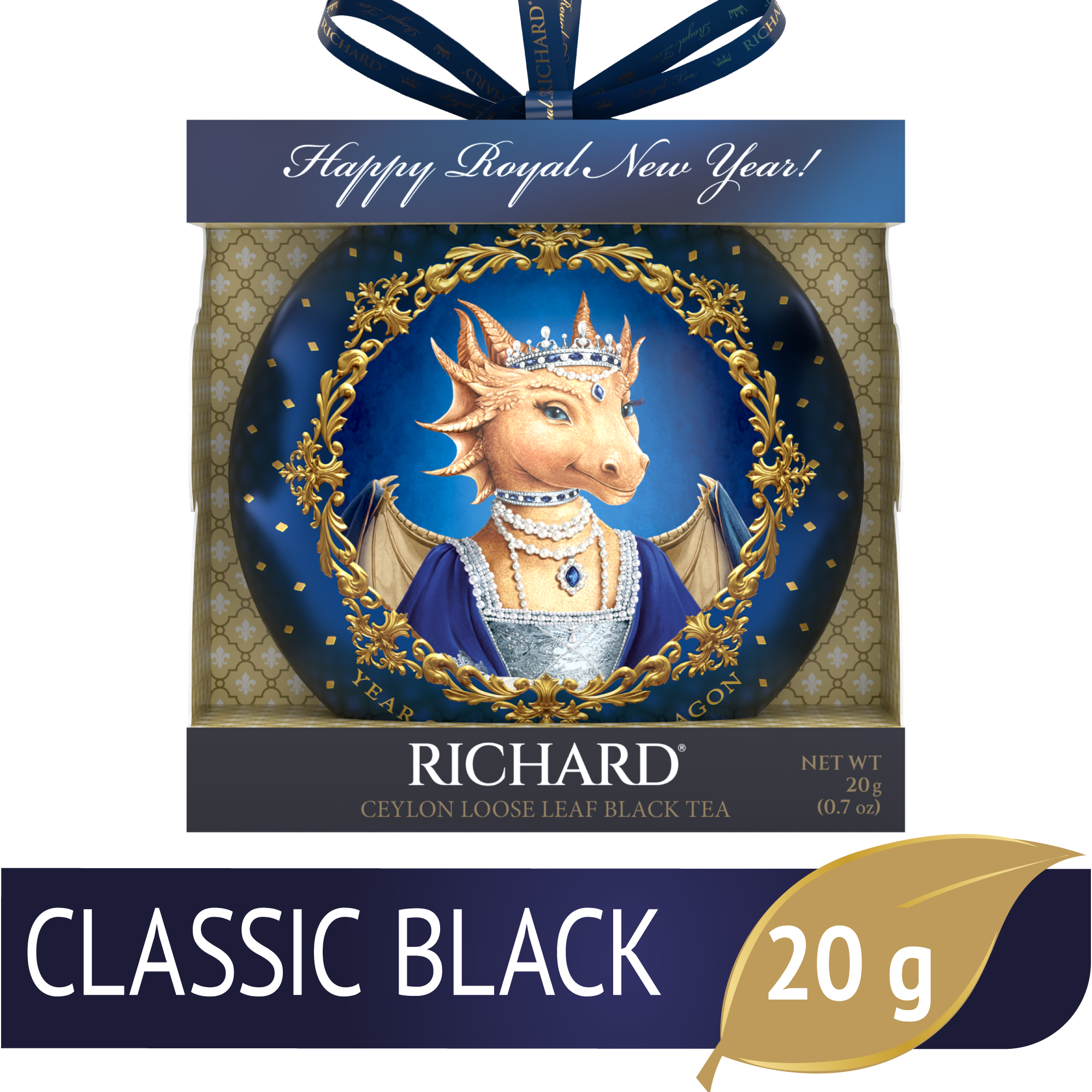 Richard Royal A Sárkány Éve, Sárkány Királynő, szálas fekete tea fémdobozban, 20g