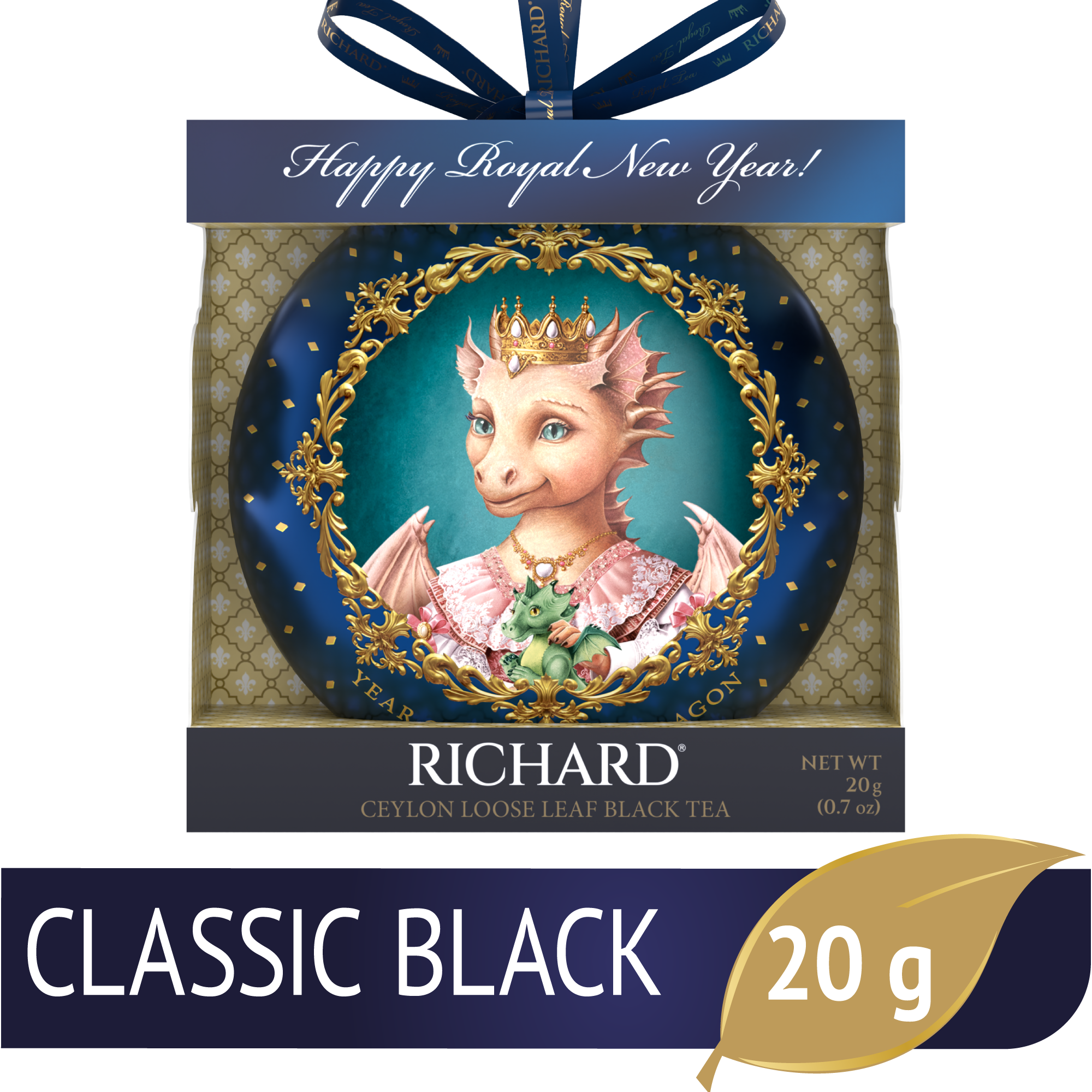 Richard Royal A Sárkány Éve, Sárkány Hercegnő, szálas fekete tea fémdobozban, 20g