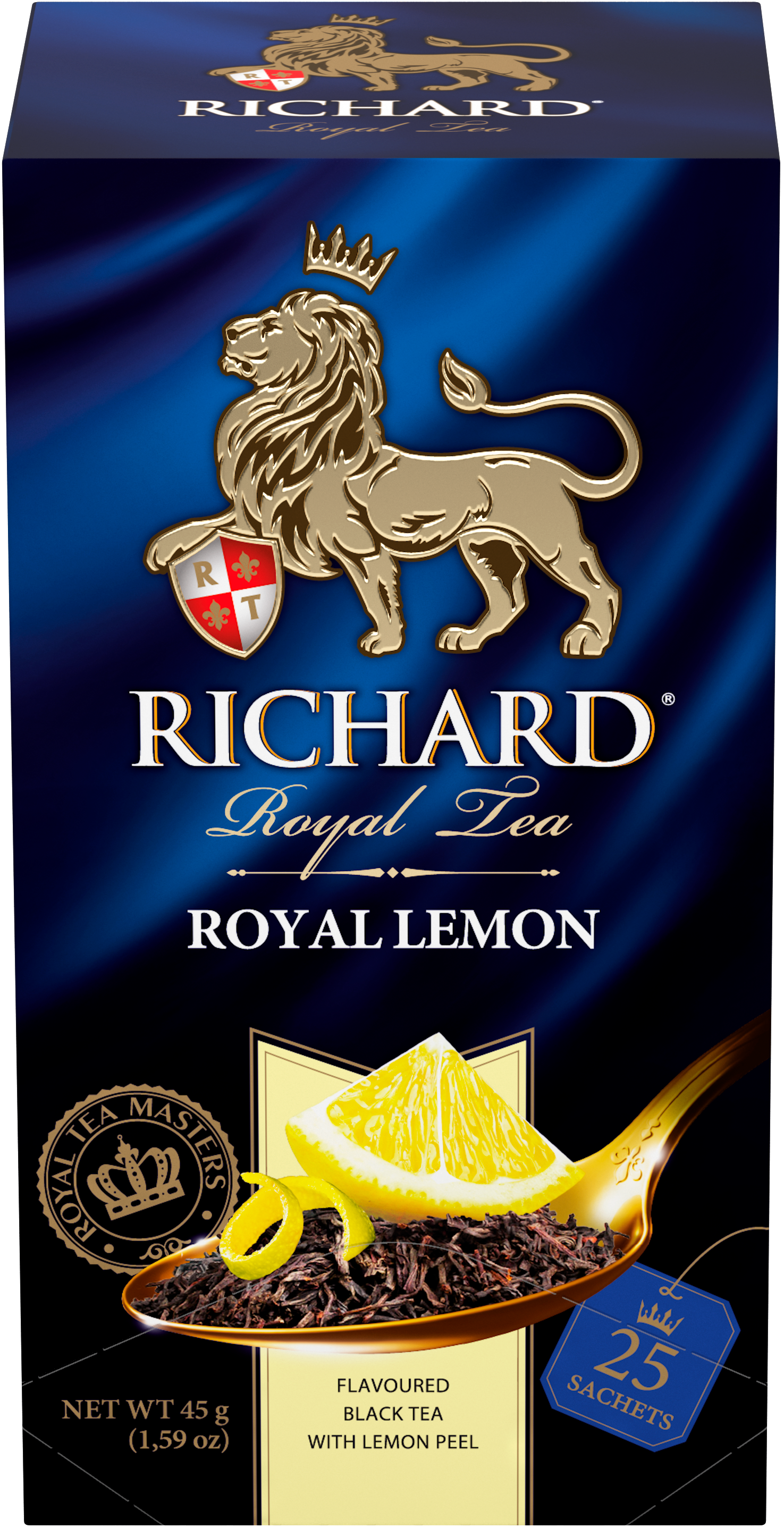 Richard Royal Citrom, ízesített fekete tea, filteres, 45g - RichardTeavn - vásároljon a 899.00 Ft