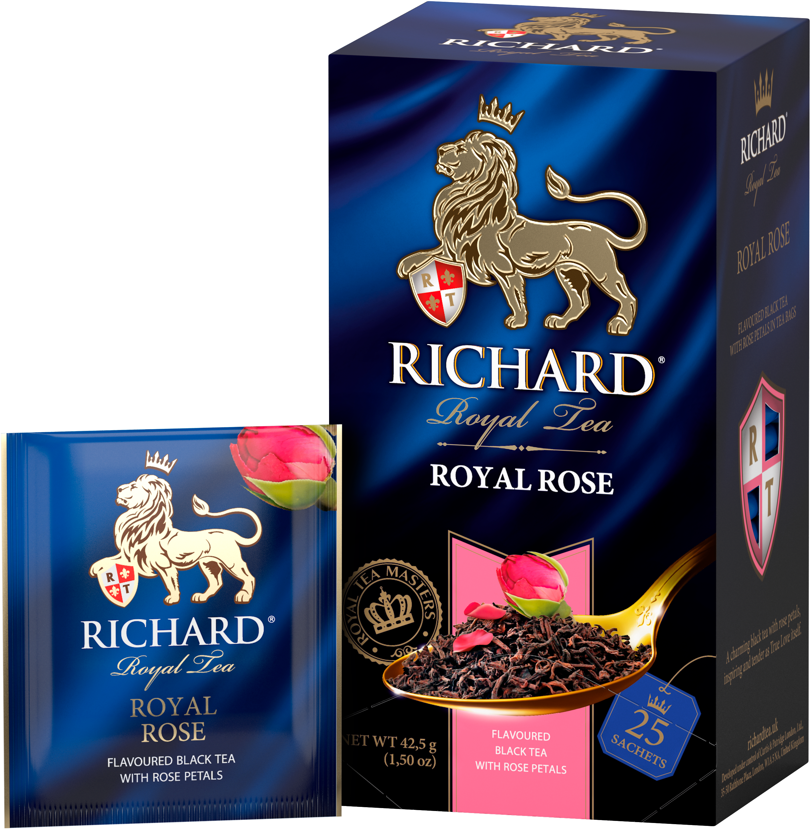 Richard Royal Rose, ízesített fekete tea, filteres, 25x1,7g - RichardTeavn - vásároljon a 899.00 Ft