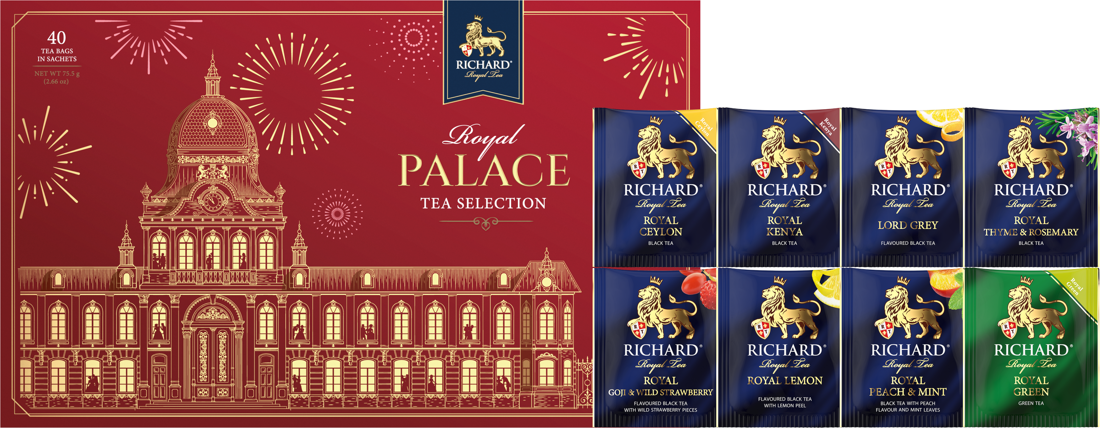 Richard Royal Palota filteres tea-válogatás, piros, 75,5gr