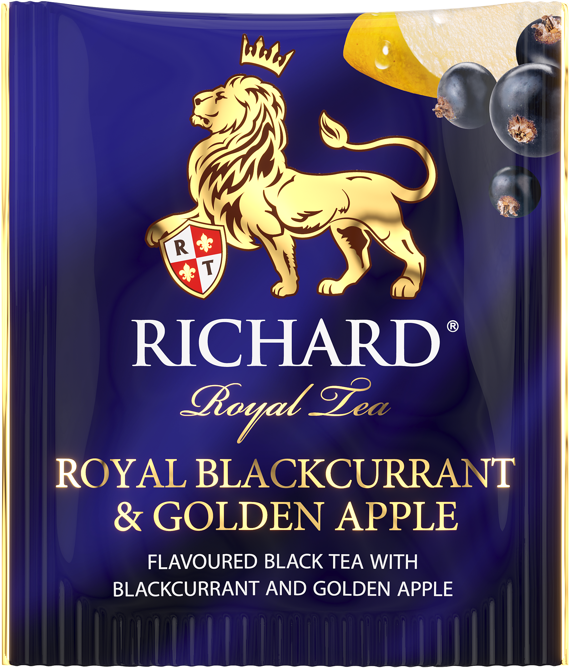 Richard Royal Feketeribizli & Golden alma, ízesített fekete tea, 25 filter x 1,7g