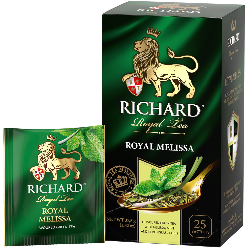 Richard Royal Melissa ízesített zöld tea, filteres, 25x1,5g