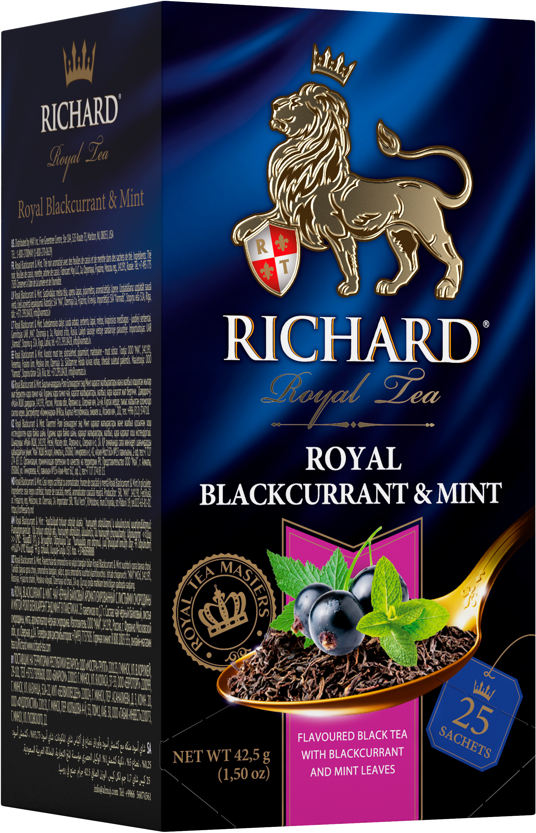 Richard Royal Feketeribizli&Mentol, ízesített fekete tea, filteres, 42,5g - RichardTeavn - vásároljon a 899.00 Ft