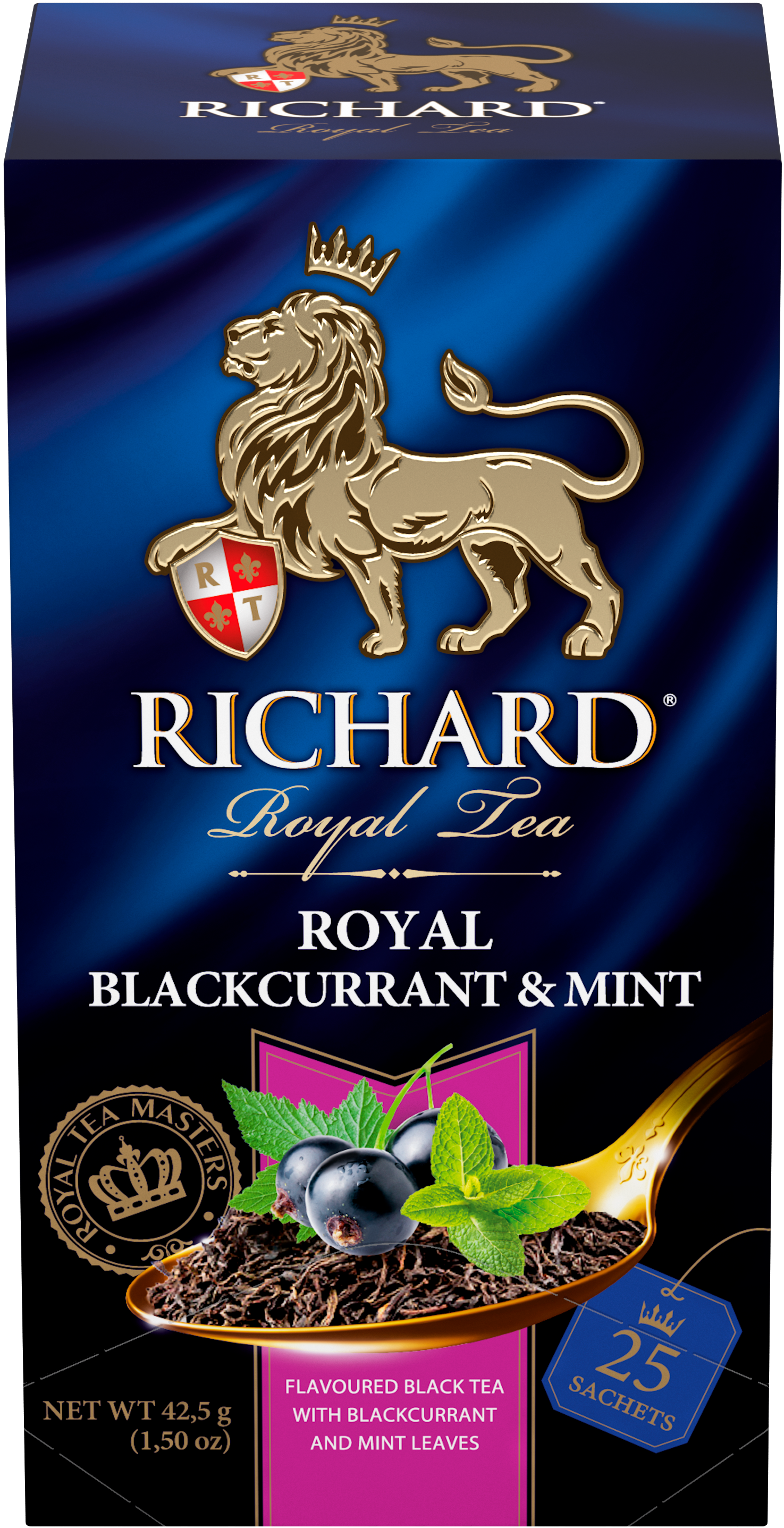 Richard Royal Feketeribizli&Mentol, ízesített fekete tea, filteres, 42,5g - RichardTeavn - vásároljon a 899.00 Ft