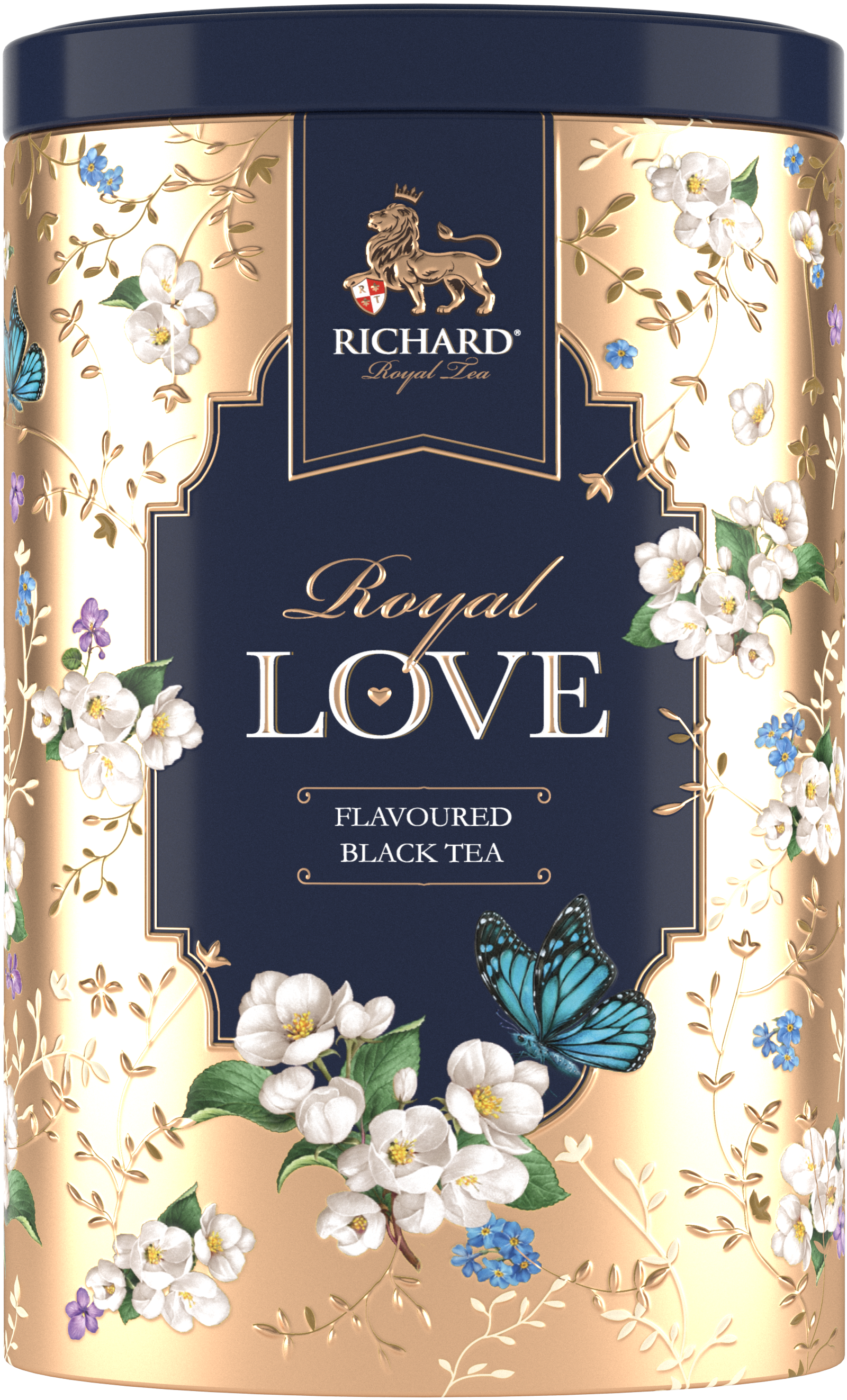 Royal Szerelem ízesített fekete tea, szálas, 80g GOLD fémdobozban - RichardTeavn - vásároljon a 2990.00 Ft