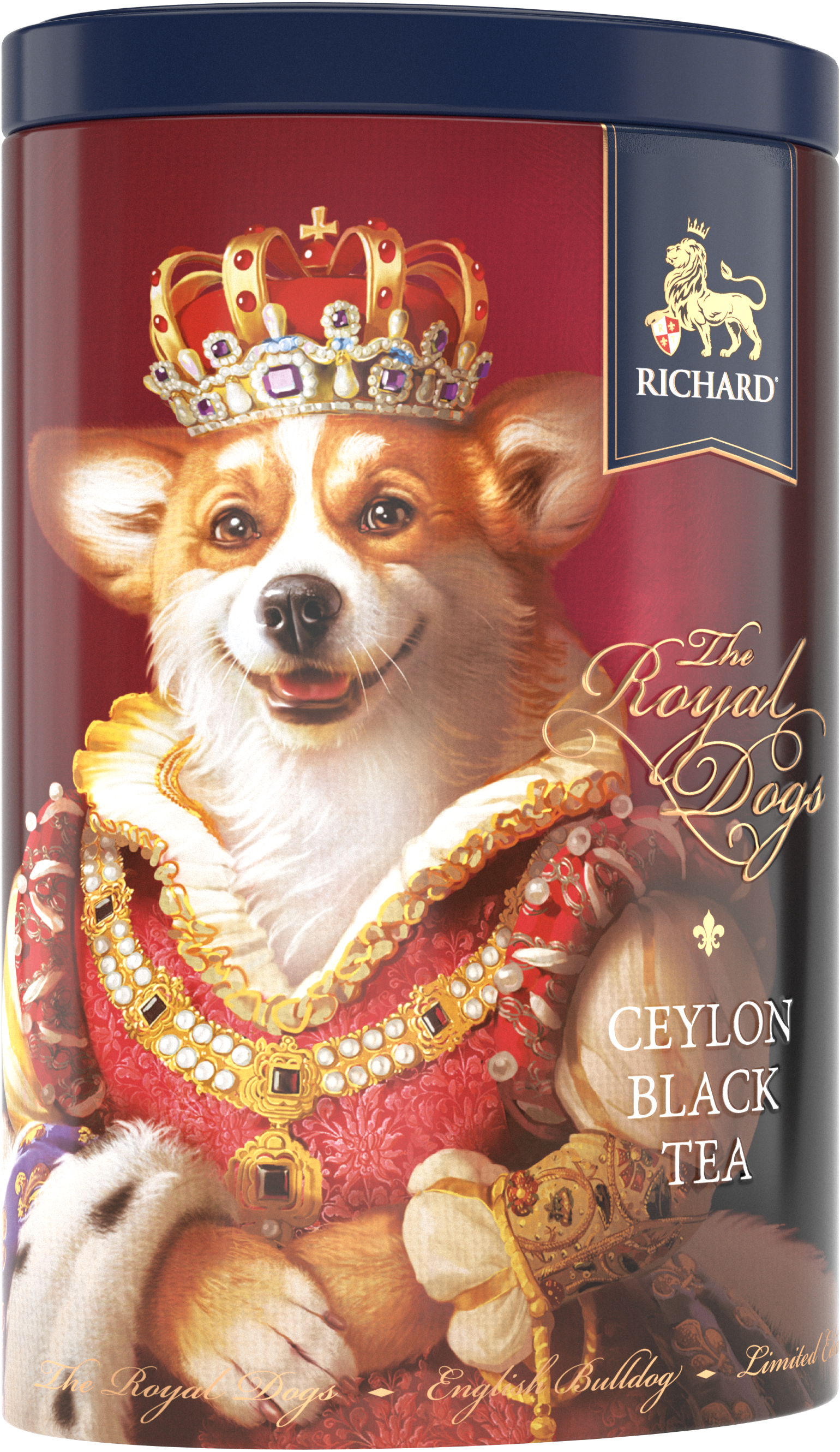 Richard Royal Kutyák, fekete tea, 34g, 20 piramis-filter, fémdoboz, Corgi - RichardTeavn - vásároljon a 2990.00 Ft