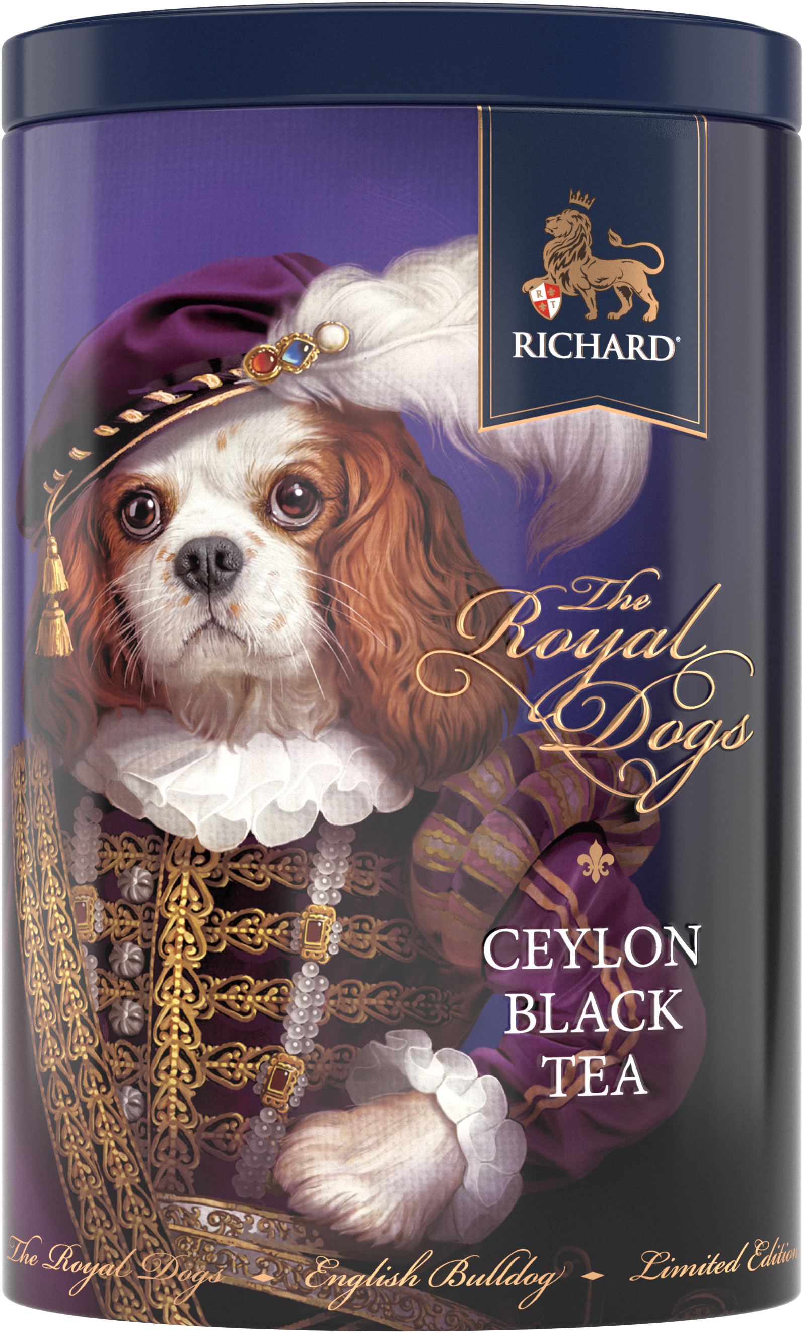 Richard Royal Kutyák, fekete tea, 34g, 20 piramis-filter, fémdoboz, Spániel - RichardTeavn - vásároljon a 2990.00 Ft