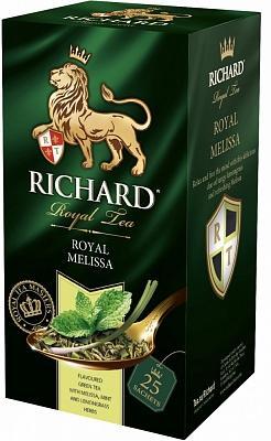 Royal Melissa ízesített zöld tea, filteres, 25x1,5g - RichardTeavn - vásároljon a 899.00 Ft