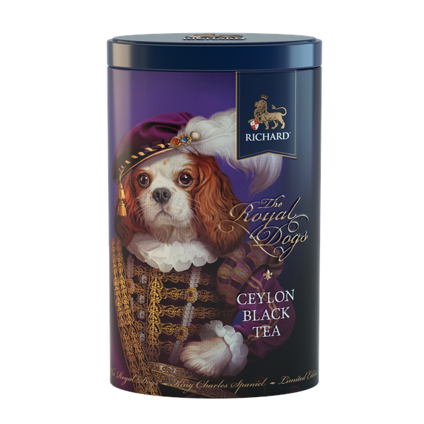 Richard Royal Kutyák szett 3+1 grátisz, prémium tea fémdobozban, Spaniel + Corgi + Yorkshire + Bulldog
