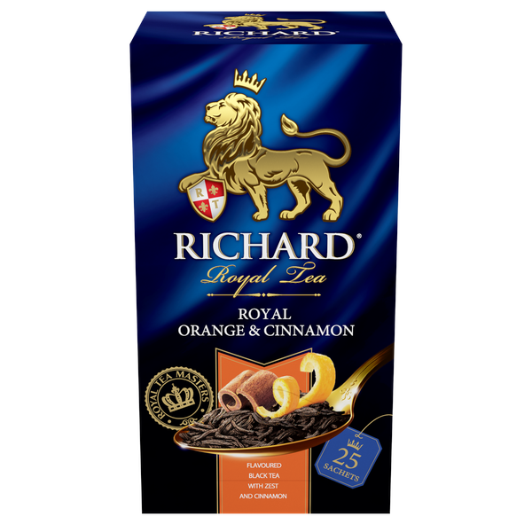 Royal Narancs&Fahéj ízesített fekete tea, filteres, 25x2g - RichardTeavn - vásároljon a 899.00 Ft