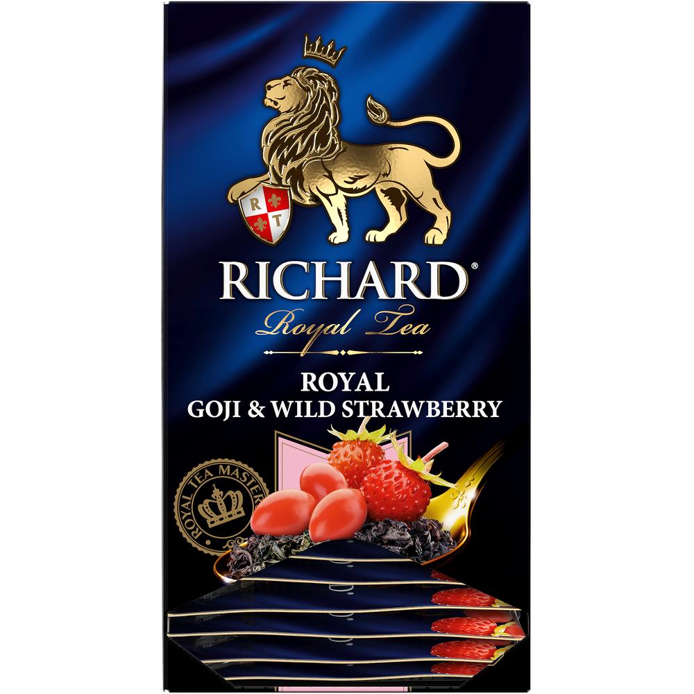 Richard Royal Goji &Vadeper, ízesített fekete tea, filteres
