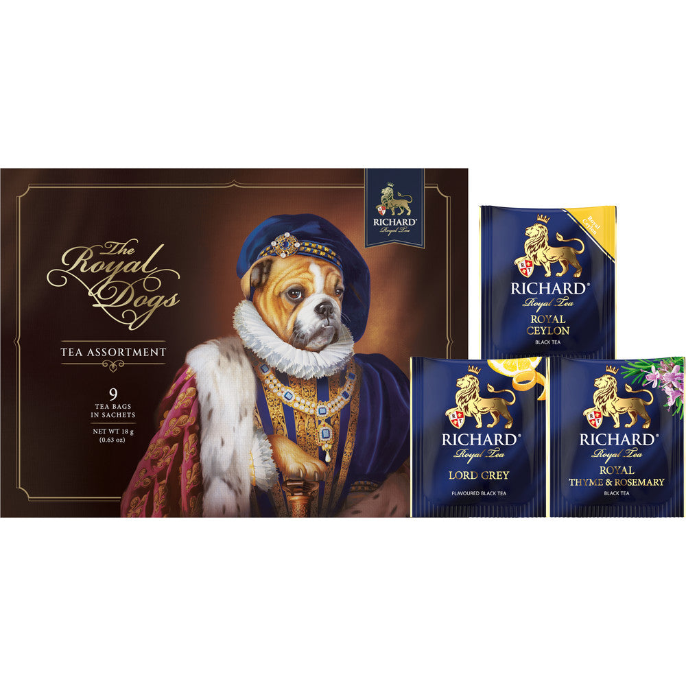 Richard Royal Királyi Kutya, Bulldog, filteres fekete tea-válogatás, 18gr