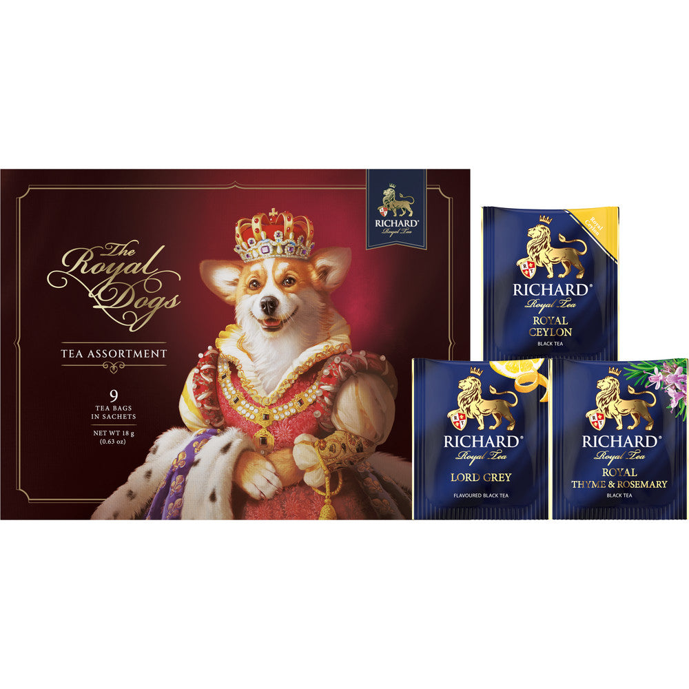 Richard Royal Királyi Kutya, Corgie, filteres fekete tea-válogatás, 18gr