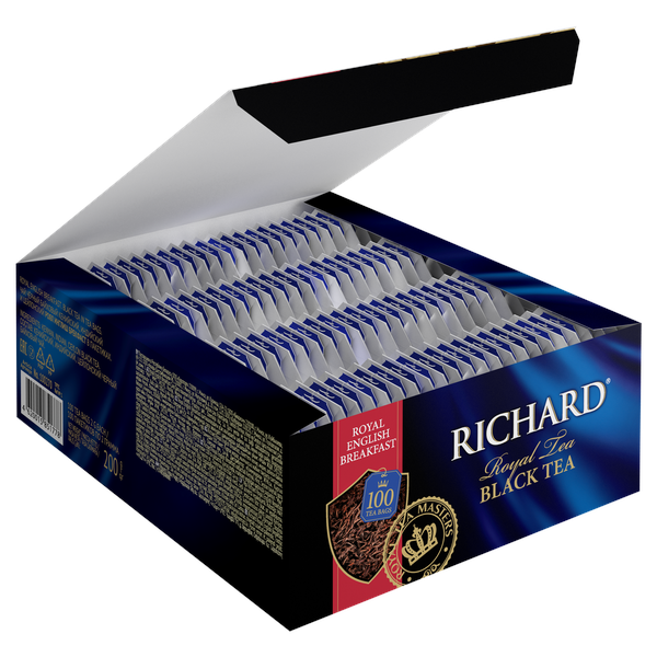 Royal Angol Reggeli fekete tea, filteres, 100x2g - RichardTeavn - vásároljon a 2190.00 Ft