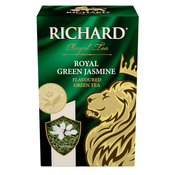 Royal Zöld Jázmin ízesített, zöld tea, szálas, 90g - RichardTeavn - vásároljon a 990.00 Ft
