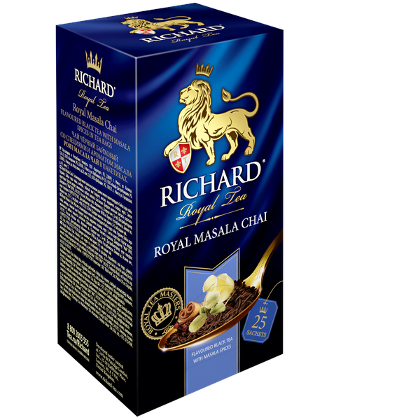 Royal Masala Chai ízesített, fekete tea, filteres, 25x2g - RichardTeavn - vásároljon a 899.00 Ft
